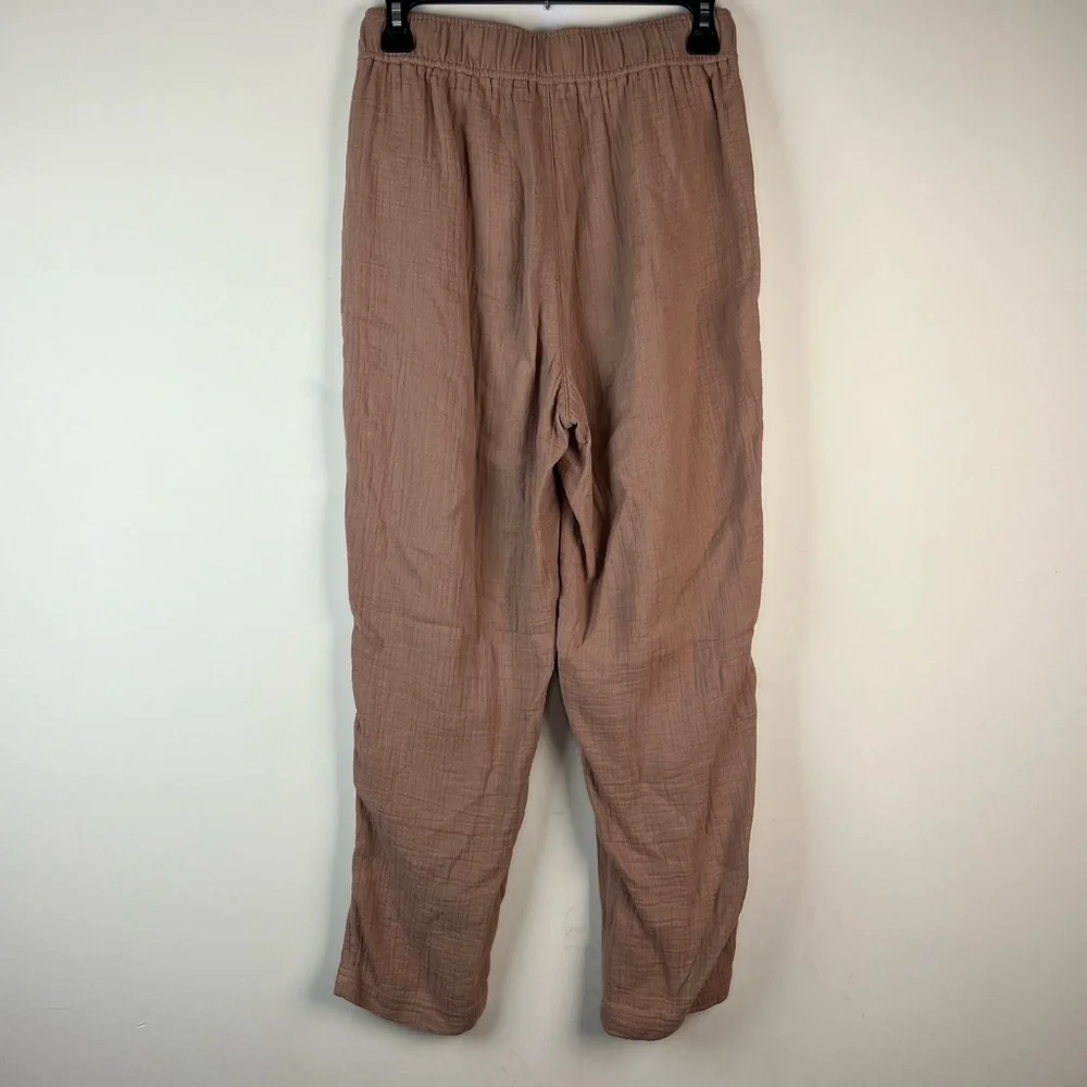 Madewell Linen Blend Tan Pull On Pants, XS